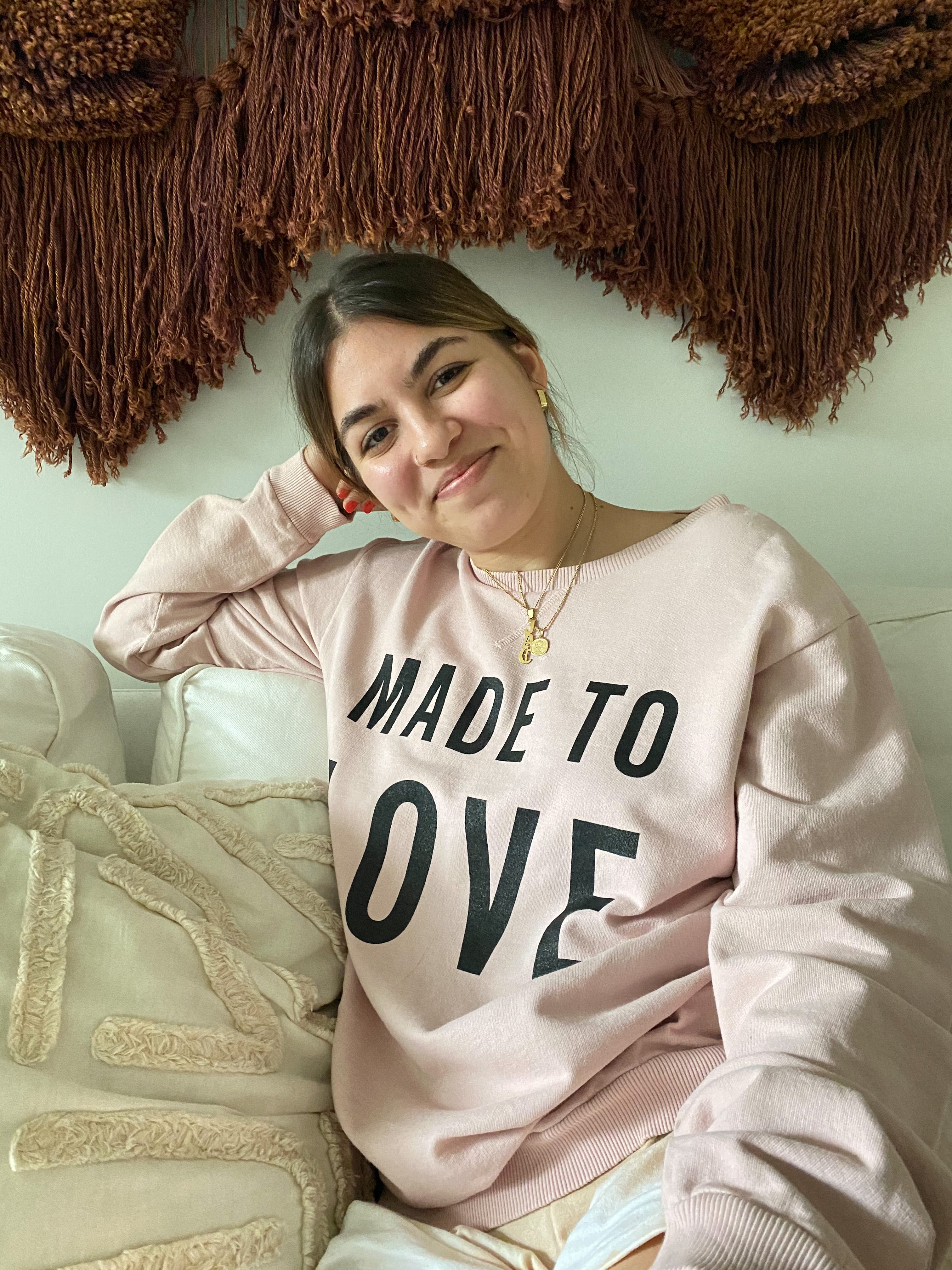 Made To Love Adult Sweatshirt | Rose